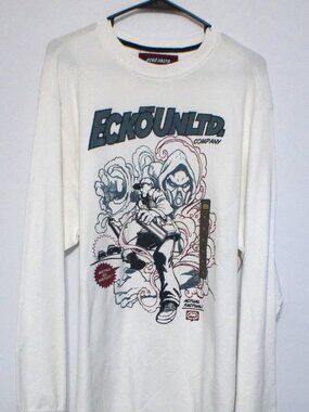Ecko Unltd Long Sleeve Shirt Men’s Size L White Graphic 100% Cotton NWT Y2K